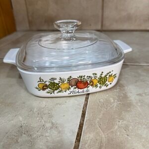 Rare Vintage Corning Ware Spice of Life‎ A-1-B L'Echalote 1 Quart Casserole